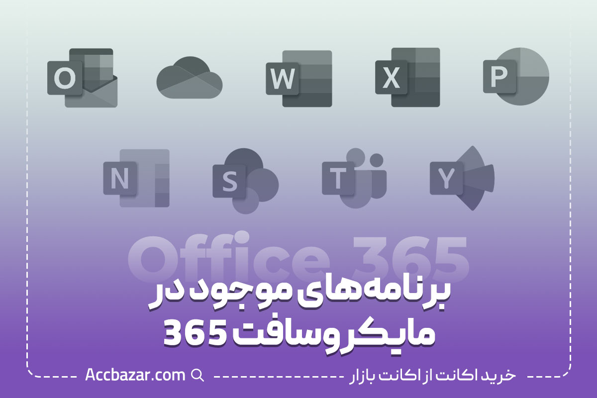 برنامه‌های موجود در مایکروسافت 365